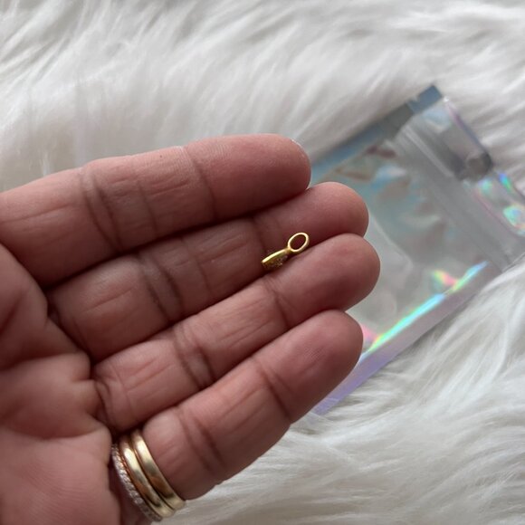 14K Yellow Gold Brown Diamond Heart Charm - Picture 4 of 5